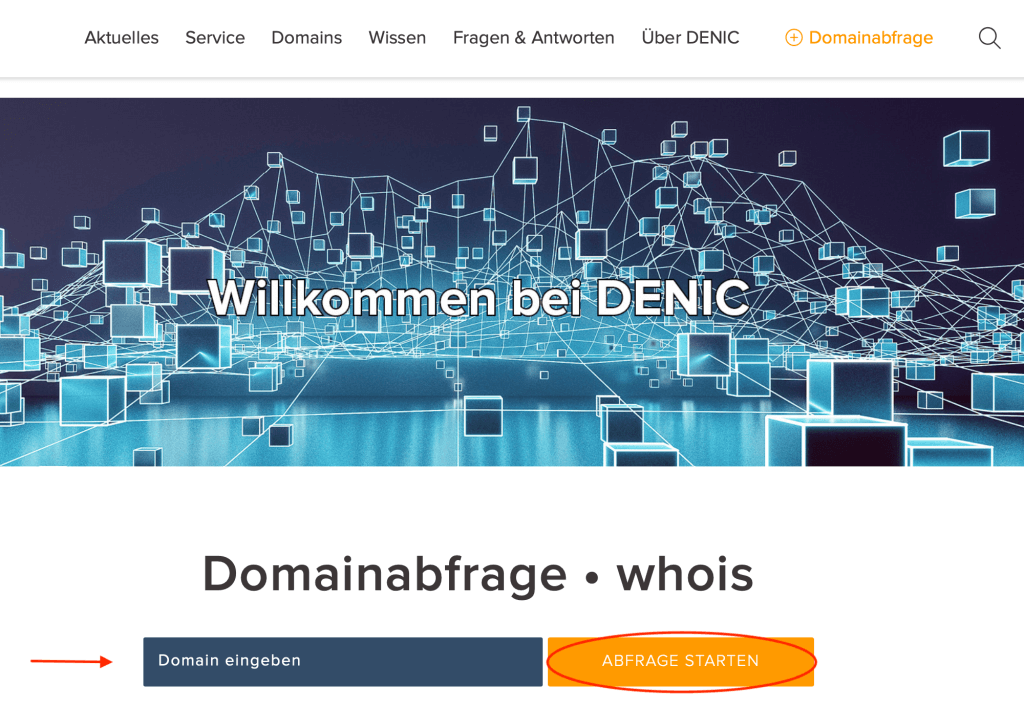 Domainabfrage-Denic